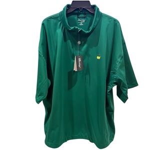Masters Tech 1/4 Zip Short Sleeved Evergreen Windbreaker Jacket XXL NWT MT8215